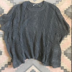 Minnie Rose Asymmetric Cozy Oversize Sweater xs/s